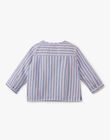 Boys' long-sleeved shirt with nautical stripes ARGOS 20 / 20VU2015N0A506