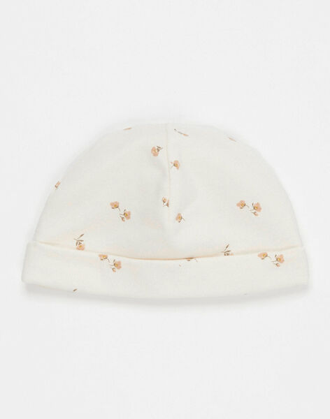 Birth bonnet with flower print IDAFINA 23 / 23IV6851N63632