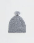 Grey merino wool hat with pompon IFILO GRIS 23 / 23IV7055N49J920