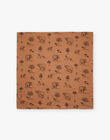 Lange 60 x 60 cm Bear motif in organic cotton gauze OURSANGE-EL / PTXQ6311NAAI821
