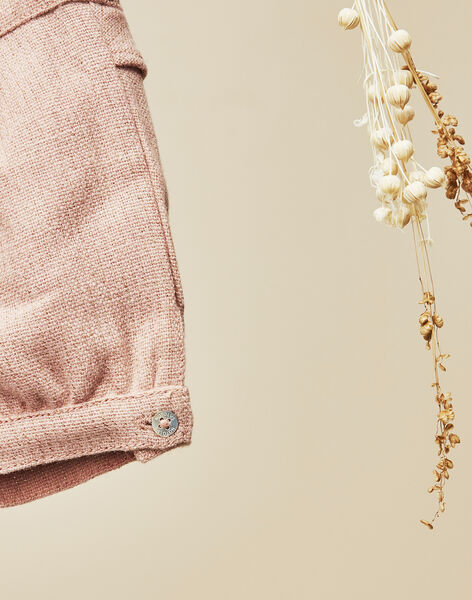 Baby girls' pale pink woolen shorts VITALIE 19 / 19IU1911N02309