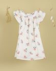 Girls' vanilla flowered dress TORIETTE 19 / 19VU1914N18114