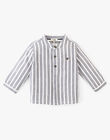 Blue shirt with vanilla stripes AUSTIN 20 / 20VU2017N0A114
