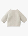 Boys' fancy knit cardigan in heathered gray ANTILOPE 20 / 20VV2312N12943
