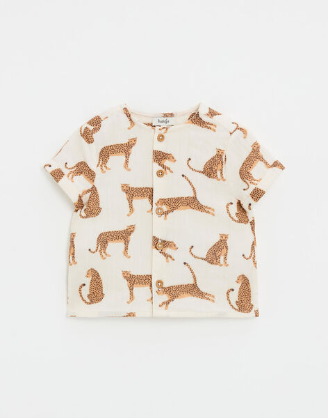 Leopard print cotton gauze shirt JASPARD 24 / 24VU2015NL9009