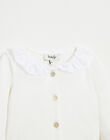 Body with embroidered collar in organic cotton FIZOETTE-EL / PTXV2214N29114