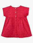 Girls' short-sleeved dress and bloomers in raspberry pink APRILE 20 / 20VU1916N18308