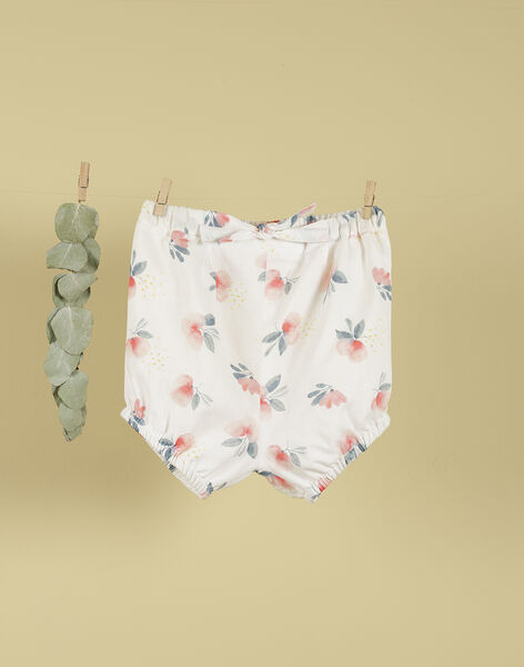 Girls' vanilla flowered shorts TOSIALIS 19 / 19VU1911N02114