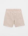 Children's linen/cotton shorts beige JALEL 24-K / 24V129213N02009