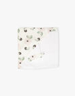 Girls' floral print hooded towel & bath mitt in vanilla ADILLE-EL / PTXQ6211N73114