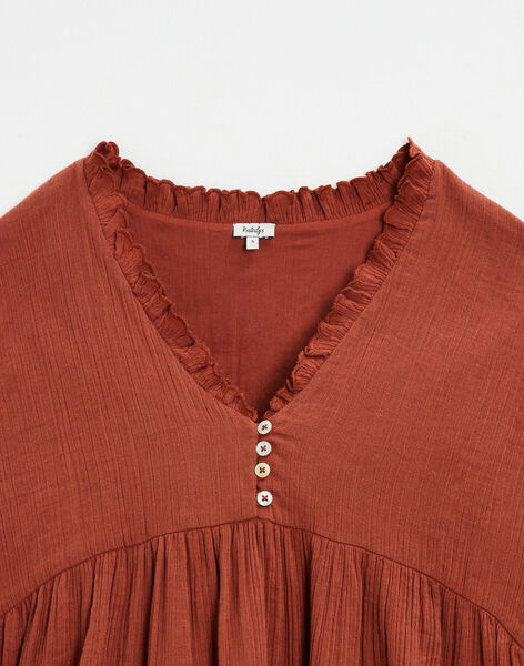 Garnet blouse in cotton gauze pregnancy FEDELINA 22 / 22IW2693NG1511