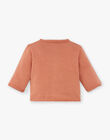 Girl's knitted cardigan pecan color DENTELLE 21 / 21PV2211N11I821