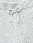 Girls' heather light gray knit leggings VIOLETTE 19 / 19IU1932N3AJ920