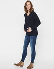 Sky blue knit maternity sweater MLFIE TOP LS / 19VW2681N13020