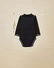 Baby boys' black long-sleeve bodysuit VANGELIS 19 / 19IU2013N29090
