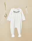 Girls' vanilla Peter Pan collar footie pajamas VELENADINE 19 / 19IX654CN32114