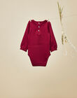 Baby girls' raspberry long-sleeve bodysuit VALANE 19 / 19IU1911N67308