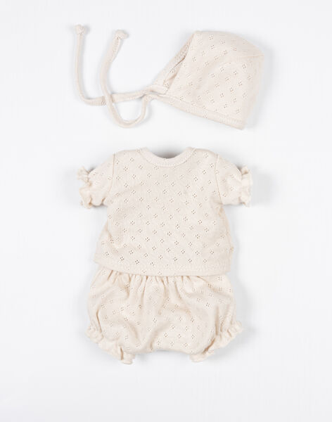 Babies outfit - Linen dotted set and its beguin TNU BBS HELMINA / 23PJJO015AJV632
