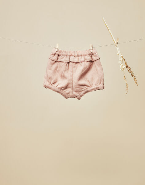 Baby girls' pale pink woolen shorts VITALIE 19 / 19IU1911N02309