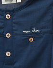 Boys' navy blue long-sleeve T-shirt VARTAN 19 / 19IU2033N0F070