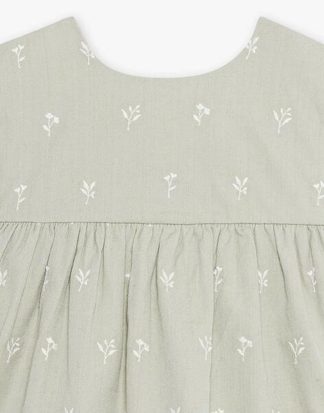 Cotton embroidered little flower pattern dress EGLANTINE 22 / 22VU19B3N18G619