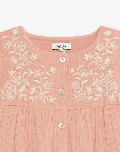 Organic cotton crêpe embroidered dress ELODIE 22 / 22VU19B1N18D318