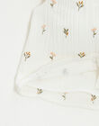 Blouse ruffled sleeves cotton gauze embroidered flowers HOSANA 23 / 23VU1912ND6114