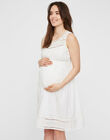 Embroidered white maternity dress MLANGIE DRESS / 19VW268AN18000
