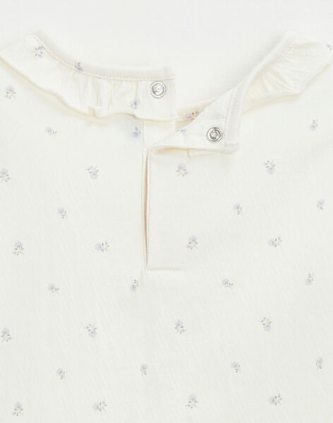 Child tee shirt with flowers in pima cotton FLORENTINE 468 / 22I129111N0F811