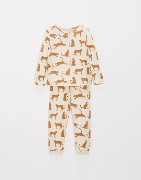 Children's lightweight 2-piece pyjamas in leopard print cotton JERONIMO 24-K / 24VX9212N33009