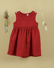 Girls' sleeveless dress in poppy red TOLIVIA 19 / 19VU1913N18F505