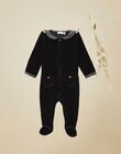 Boys' black velour footie pajamas VALES 19 / 19IX6646N32090